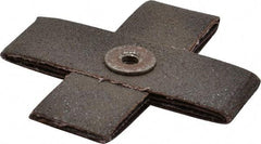 3M - 80 Grit, Medium Grade, Aluminum Oxide Cross Pad - 3" Long x 3" Wide x 1" Thick, Cloth Backed, X Backing Weight, 8 Ply, 18,000 Max RPM - Industrial Tool & Supply
