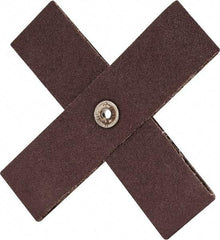 3M - 60 Grit, Medium Grade, Aluminum Oxide Cross Pad - 6" Long x 6" Wide x 1-1/2" Thick, Cloth Backed, X Backing Weight, 8 Ply, 9,000 Max RPM - Industrial Tool & Supply