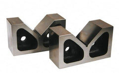 SPI - 5-1/8" Max Capacity, 90° Angle, Cast Iron V-Block - 12" Long x 6" Wide x 8" High, Sold as Matched Pair - Industrial Tool & Supply