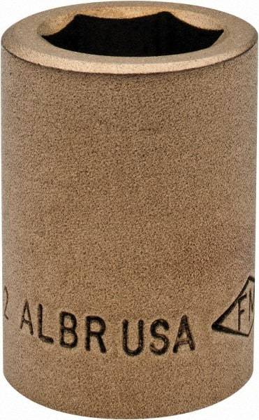 Ampco - 21/32", 1/2" Drive, Standard Hand Socket - 6 Points, 1-7/16" OAL, Aluminum Bronze - Industrial Tool & Supply
