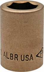 Ampco - 21/32", 1/2" Drive, Standard Hand Socket - 6 Points, 1-7/16" OAL, Aluminum Bronze - Industrial Tool & Supply