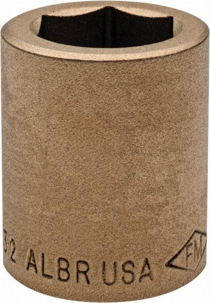 Ampco - 25/32", 1/2" Drive, Standard Hand Socket - 6 Points, 1-7/16" OAL, Aluminum Bronze - Industrial Tool & Supply