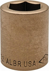 Ampco - 25/32", 1/2" Drive, Standard Hand Socket - 6 Points, 1-7/16" OAL, Aluminum Bronze - Industrial Tool & Supply