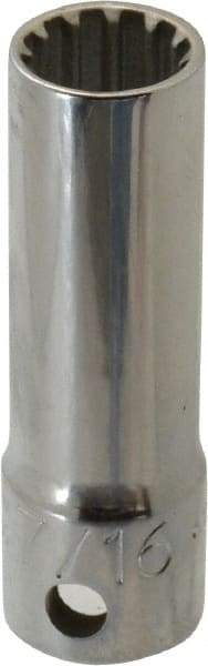 Proto - 3/8" Drive, 7/16" Socket, Spline Socket - 12 Points, 2-1/8" OAL - Industrial Tool & Supply