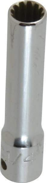 Proto - 1/4" Drive, 1/4" Socket, Spline Socket - 12 Points, 2" OAL - Industrial Tool & Supply