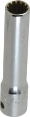 Proto - 1/4" Drive, 1/4" Socket, Spline Socket - 12 Points, 2" OAL - Industrial Tool & Supply