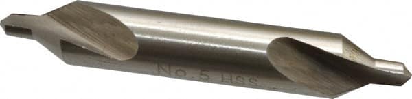 Interstate - #5 Plain Cut 60° Incl Angle High Speed Steel Combo Drill & Countersink - Industrial Tool & Supply