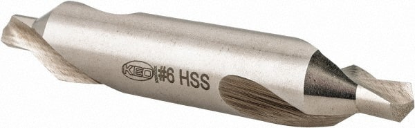 Keo - #6 Plain Cut 60° Incl Angle High Speed Steel Combo Drill & Countersink - Industrial Tool & Supply