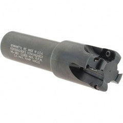 Kennametal - 1" Cut Diam, 0.357" Max Depth of Cut, 3/4" Shank Diam, 121.41mm OAL, Indexable Square Shoulder End Mill - AD.T 1035 Inserts, Weldon Shank, 0° Lead Angle, Through Coolant - Industrial Tool & Supply