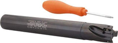Kennametal - 1-1/4" Cut Diam, 14.48mm Max Depth of Cut, 1-1/4" Shank Diam, 254mm OAL, Indexable Square Shoulder End Mill - EC14.., EP14.. Inserts, Cylindrical Shank, 0° Lead Angle, Through Coolant - Industrial Tool & Supply