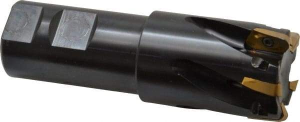 Kennametal - 1-1/2" Cut Diam, 14.1mm Max Depth of Cut, 1-1/4" Shank Diam, 114.56mm OAL, Indexable Square Shoulder End Mill - EC14.., EP14.. Inserts, Weldon Shank, 0° Lead Angle, Through Coolant - Industrial Tool & Supply