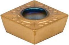 Kennametal - SDET43 GB Grade KC725M Carbide Milling Insert - TiN/TiCN/TiN Finish, 3/16" Thick, 1/2" Inscribed Circle, 0.8mm Corner Radius - Industrial Tool & Supply