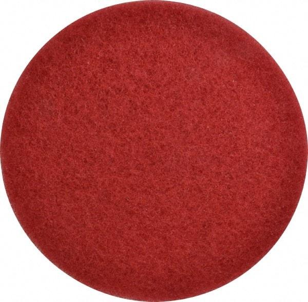 3M - Spray Buffing Pad - 13" Machine, Red Pad, Polyester - Industrial Tool & Supply