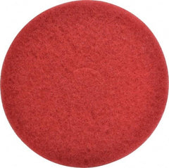 3M - Spray Buffing Pad - 14" Machine, Red Pad, Polyester - Industrial Tool & Supply