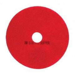 3M - Spray Buffing Pad - 20" Machine, Red Pad, Polyester - Industrial Tool & Supply