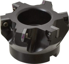 Kennametal - 6 Inserts, 3" Cut Diam, 1" Arbor Diam, 0.361" Max Depth of Cut, Indexable Square-Shoulder Face Mill - 0/90° Lead Angle, 1-3/4" High, SD.T 43.. Insert Compatibility, Series KSSM - Industrial Tool & Supply