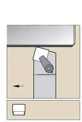Kennametal - CSRP, Left Hand Cut, 15° Lead Angle, 1-1/2" Shank Height x 1" Shank Width, Positive Rake Indexable Turning Toolholder - 7" OAL, SP..63. Insert Compatibility, Series Kendex - Industrial Tool & Supply