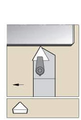 Kennametal - CTEP, Right Hand Cut, 30° Lead Angle, 1-1/4" Shank Height x 1" Shank Width, Positive Rake Indexable Turning Toolholder - 6" OAL, TP..42. Insert Compatibility, Series Kendex - Industrial Tool & Supply