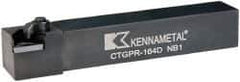 Kennametal - CTGP, Right Hand Cut, 0° Lead Angle, 1" Shank Height x 1" Shank Width, Positive Rake Indexable Turning Toolholder - 6" OAL, TP..42. Insert Compatibility, Series Kendex - Industrial Tool & Supply