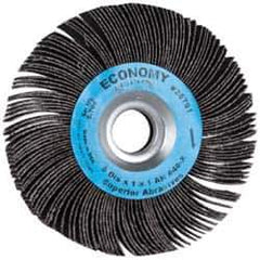 Superior Abrasives - 6" Diam, 40 Grit Aluminum Oxide Unmounted Flap Wheel - 1" Hole, 1" Wide, Coated, Coarse Grade, 6,000 Max RPM - Industrial Tool & Supply