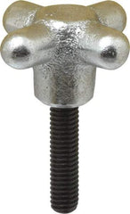 Strong Hand Tools - 2" Head Diam, 4 Point Spoked Knob - 3/8-16 Stem, Cast Iron - Industrial Tool & Supply