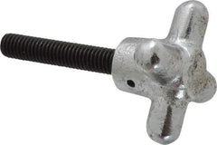 Strong Hand Tools - 2" Head Diam, 4 Point Spoked Knob - 3/8-16 Stem, Cast Iron - Industrial Tool & Supply