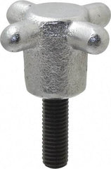 Strong Hand Tools - 2-1/2" Head Diam, 4 Point Spoked Knob - 1/2-13 Stem, Cast Iron - Industrial Tool & Supply