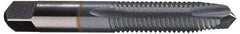 Cleveland - #12-24, 3 Flute, TiCN Finish, High Speed Steel Spiral Point Tap - Plug Chamfer, Right Hand Thread, 1/2" Thread Length, 2B Class of Fit, Series 1011TICN - Exact Industrial Supply