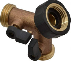 Midwest Control - Garden Hose Coupler - Brass, Female Swivel Nut to Male Hose Connector - Industrial Tool & Supply