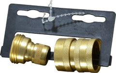 Nelson - 3/4-8 Garden Hose Coupler & Connector Set - Brass, Female & Male Connector - Industrial Tool & Supply