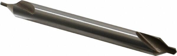 Interstate - #4-1/2 Plain Cut 60° Incl Angle High Speed Steel Combo Drill & Countersink - Industrial Tool & Supply