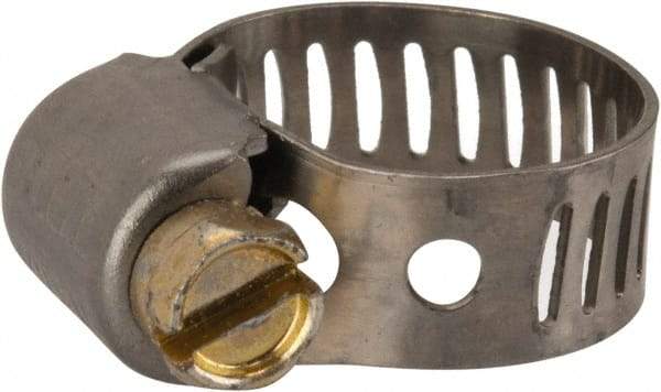 Parker - 1/4 to 0.62" Diam, Stainless Steel Worm Drive Clamp - Industrial Tool & Supply