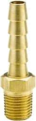 Parker - 1 NPT Thread Hose Barb x Male NPT Connector - 1" ID Hose x 1.02" OD Hose, Brass - Industrial Tool & Supply