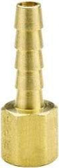 Parker - 3/8 NPT Thread Hose Barb x Female NPT Connector - 3/8" ID Hose x 0.415" OD Hose, Brass - Industrial Tool & Supply