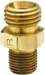 Parker - 3/8 Male Thread, Brass Industrial Pipe Ball-End Joint Adapter - MNPSM x MNPT, 150 psi - Industrial Tool & Supply