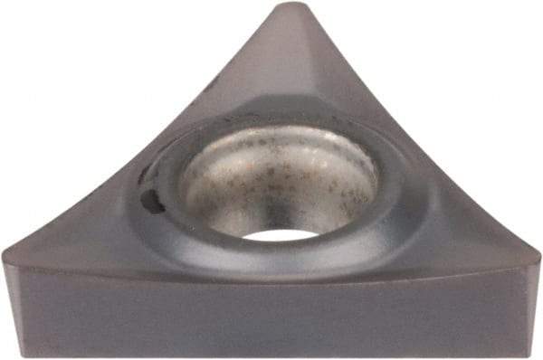 Kennametal - TCGT21.51 HP Grade KC5025 Carbide Turning Insert - TiAlN Finish, 60° Triangle, 1/4" Inscr Circle, 3/32" Thick, 1/64" Corner Radius - Industrial Tool & Supply