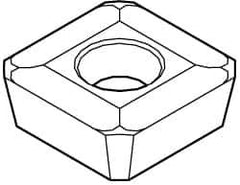 Kennametal - SPGX12T3 Grade KCPK30 Carbide Milling Insert - TiN/TiCN/Al2O3 Finish, 5/32" Thick, 1/2" Inscribed Circle - Industrial Tool & Supply