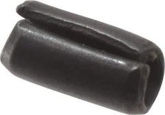 Value Collection - 2mm Diam x 4mm Long Slotted Spring Pin - Grade 1070-1080 Steel, Plain Finish - Industrial Tool & Supply