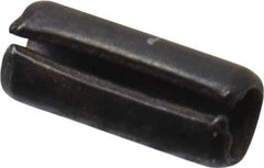 Value Collection - 2mm Diam x 5mm Long Slotted Spring Pin - Grade 1070-1080 Steel, Plain Finish - Industrial Tool & Supply