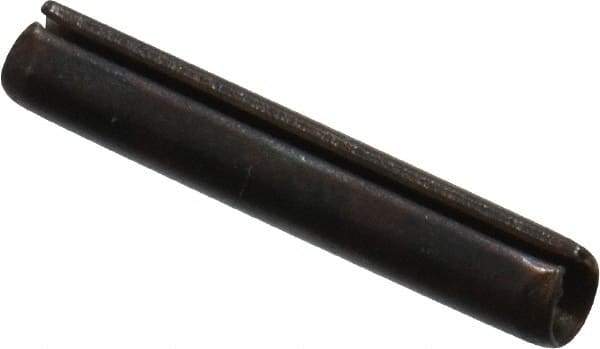 Value Collection - 2mm Diam x 12mm Long Slotted Spring Pin - Grade 1070-1080 Steel, Plain Finish - Industrial Tool & Supply