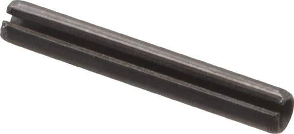 Value Collection - 2mm Diam x 14mm Long Slotted Spring Pin - Grade 1070-1080 Steel, Plain Finish - Industrial Tool & Supply