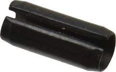 Value Collection - 2.5mm Diam x 6mm Long Slotted Spring Pin - Grade 1070-1080 Steel, Plain Finish - Industrial Tool & Supply