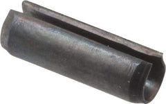 Value Collection - 2.5mm Diam x 8mm Long Slotted Spring Pin - Grade 1070-1080 Steel, Plain Finish - Industrial Tool & Supply