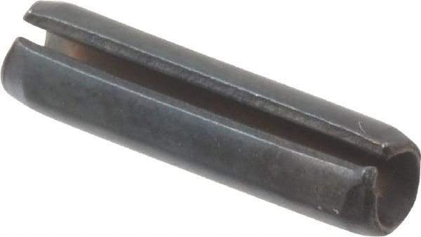 Value Collection - 2.5mm Diam x 10mm Long Slotted Spring Pin - Grade 1070-1080 Steel, Plain Finish - Industrial Tool & Supply