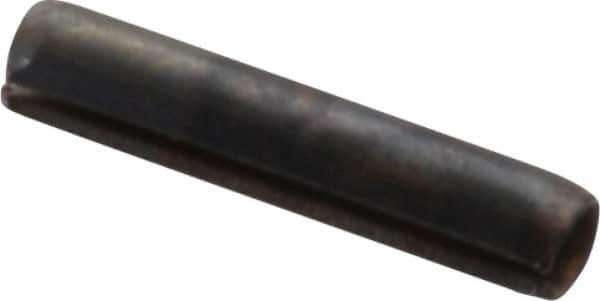 Value Collection - 2.5mm Diam x 12mm Long Slotted Spring Pin - Grade 1070-1080 Steel, Plain Finish - Industrial Tool & Supply