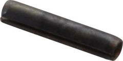 Value Collection - 2.5mm Diam x 12mm Long Slotted Spring Pin - Grade 1070-1080 Steel, Plain Finish - Industrial Tool & Supply