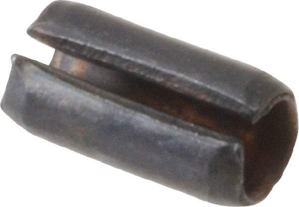 Value Collection - 3mm Diam x 6mm Long Slotted Spring Pin - Grade 1070-1080 Steel, Plain Finish - Industrial Tool & Supply