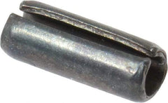Value Collection - 3mm Diam x 8mm Long Slotted Spring Pin - Grade 1070-1080 Steel, Plain Finish - Industrial Tool & Supply