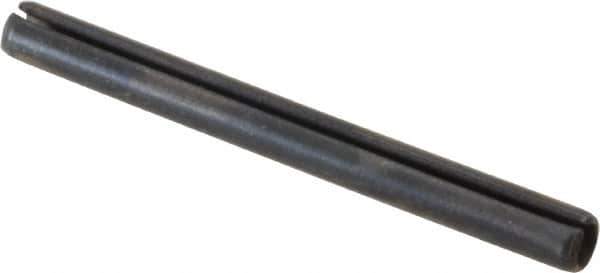 Value Collection - 3mm Diam x 32mm Long Slotted Spring Pin - Grade 1070-1080 Steel, Plain Finish - Industrial Tool & Supply