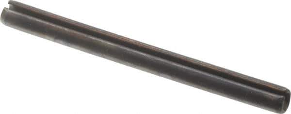Value Collection - 3mm Diam x 35mm Long Slotted Spring Pin - Grade 1070-1080 Steel, Plain Finish - Industrial Tool & Supply